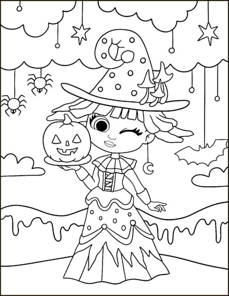 halloween witchy winkin with pumpkin on plate pdf